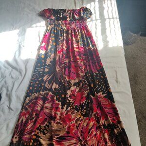 Floral red Maxi Dress